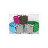 Durable Colorful Silicone Wristband Watch / Silicone Bracelet Watches