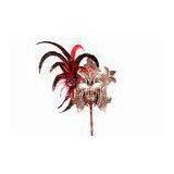 Womens Masquerade Mask With Stick For Christmas Carnival Party