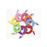 Coloful Flat Noodle Cable Usb Data Transfer Cable CE ROHS