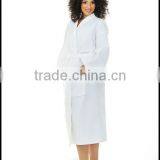 Cotton Waffle Bathrobe Satin Style Bath Gown Waffle SPA Long Down Robes thumbnail-3