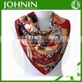 Latest Comfortable Digital Print Colorful JOHNIN Brand Square Silk Satin Scarves thumbnail-3