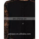 Long Sleeves Black Lace Fashion Blouses 2015 thumbnail-5