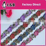 beatuiful popular embroidery flower multicolor lace