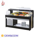 1.89M Commercial Wooden Hoodl Refrigerated Salad bar for Buffet