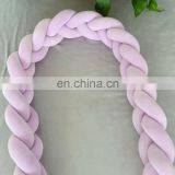 Wholesale Baby Safe Bumper Knot Pillow Mixed Colors Chunky Knit Baby Bedding Cradle Bumper thumbnail-5
