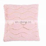 Luxury Warm Pink Sequin Faux Rabbit Fur Cushion With Shepa thumbnail-2