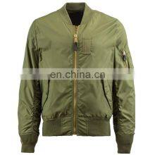 Unisex High Quality fashion design Winter Windproof plus size  green flight Bomber Jacket