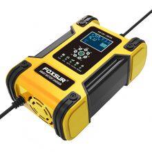 FOXSUR 12V24V 12A Touch Screen Pulse Repair LCD Fast Power Charging Wet Dry Lead Acid Digital LCD Input Voltage: 100-240V AC thumbnail-5