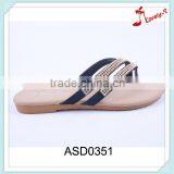 Sexy Woman New Soft Cheap Beach Slippers With Rhinestone Decoration thumbnail-1