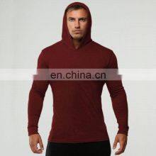 Spring and Summer New Leisure Fitness Sports Long-sleeved Cotton Plus Size Wholesale Custom Light and Solid Color Hooded Sweater thumbnail-2