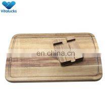 Custom Logo Kitchen Meat Chopping Board Cutting Boards With Holder Vegetable Fruits Wooden Chopping Blocks Customized Designs thumbnail-3