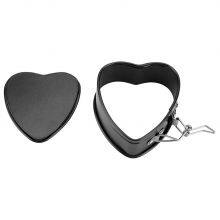 Wholesale Heart Shaped Non Stick Quick Release Carbon Steel Cake Mold Baking Cheese Bread Jelly Tray thumbnail-3