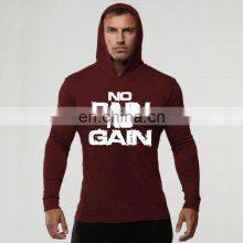 Gym Hoodie Jacket Sweatshirt Custom Logo Blank Cotton Fitness Hoodie Men thumbnail-4