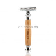 Best Quality Men Use Olive Wood Handle Natural Double Edge Safety Razor