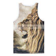 Custom Brand Printing Fitness Tank Top 100% Cotton Man Gym Tanktop Wholesale Price thumbnail-1