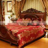 Romantic Princess Style Girls Double Solid Wood Bed Bedroom Furniture thumbnail-5