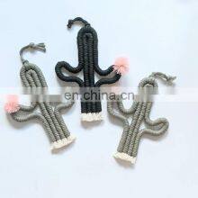 Cheapest Macrame Cactus Car Charm Wall Hanging Nursery Decor, Fiber Art Baby Gift, Baby Room Decor Manufacturer thumbnail-1