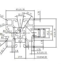MK-10-4545 6063 T5 Aluminium 4545 Extrusion T Slot Rail Profile Silver Anodized Wholesale for Garden Fence Factory Price thumbnail-2