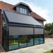 Outdoor Window Roller Zip Track Blinds Waterproof Patio Outdoor Blinds Shade Motorized Outdoor Shade Blinds thumbnail-5