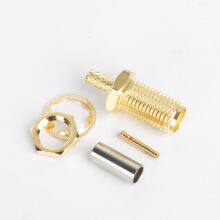 SMA-KY-1.5 Female Positive Electrode Crimp RF Connector for RG316 174 Cable for Communication thumbnail-2