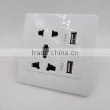 Dual USB Port Electric Wall Charger Dock Station Socket Power Outlet Panel Plate thumbnail-5