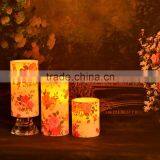 Rechargeable Beautiful Peony Flowers Real Wax Flameless LED Candle thumbnail-5