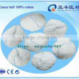Disposable absorbent gauze ball with x-ray