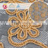 Wholesale in Stock Top Sale Softtextile Gold Lace Fabric Samples of Lace for Dress thumbnail-4
