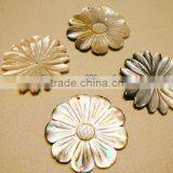 Wholesale fashion semi precious stone shell four flower jewelry