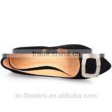 Black Suede Leather Wholesale Woman Flat Shoes 2015 thumbnail-2