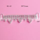 Stock hot selling rhinestone connector for headband/hairwear(RC-42)