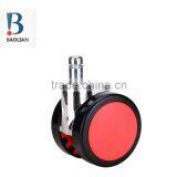 BL Fashion Hot-sale Swivel Orange 2.5 Inches Durable Low-noise PU Caster with Plug for Suitcase