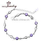 Fashion Silver Amethyst Bracelet for Girl thumbnail-1