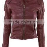 Made In Pakistan Standard Design Practical Ladies Pu Leather Jacket,Wholesale for Women Ladies Casual PU Leather Jacket thumbnail-5