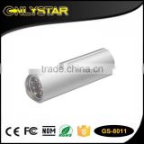 Onlystar GS-8011 AAA battery colorful 9 LED flashlight aluminum ultra bright mini flashlight led