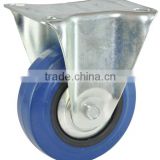fixed blue rubber industrial wheel
