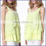 Plus Size Sleeveless Women Summer Chiffon Dress With Low Prices Made in China thumbnail-3