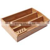 Hot Selling ! 2015 New Model 100% Bamboo Desk Organizer Cosmetics Storage Box