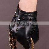 2016 Lady Protect Hand Sheepskin Leather Gloves With Stups