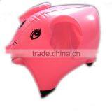 plastic animal toy pink piggy for fun, inflatable pig toy for pool