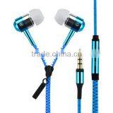 High Quality Zipper Earphone With Mic thumbnail-2