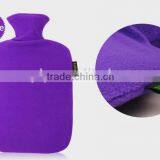 PVC Hot Water Bottle Cross-hatched Polar Fleece Cover