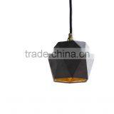 11.24-2 Dark Concrete Pendant Lamp Handcrafted Lamp Production for Gastronomical Facilities or Exhibition Space