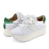 Casual sports shoes style women's platform shoes satin fabric panel