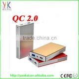 2016 New Design Shenzhen Factory Qc2.0 Battery Power Bank 15000mah