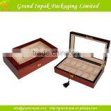 Fancy Ooden Watch Storage Box With Clear Glass Window thumbnail-1