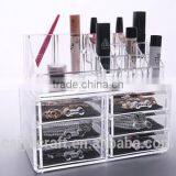 4 Drawer Clear Acrylic Makeup Organizer Cosmetic Storage Organizer
