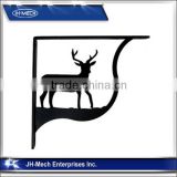Deer Pattern Wrought Iron Wall Shelf Bracket