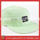 Green Polyester Cotton Caps Adjustable Clip Back Closure Made in China Cap