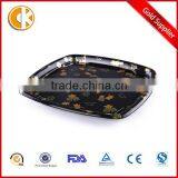 Square Black Disposable Plastic Food Tray